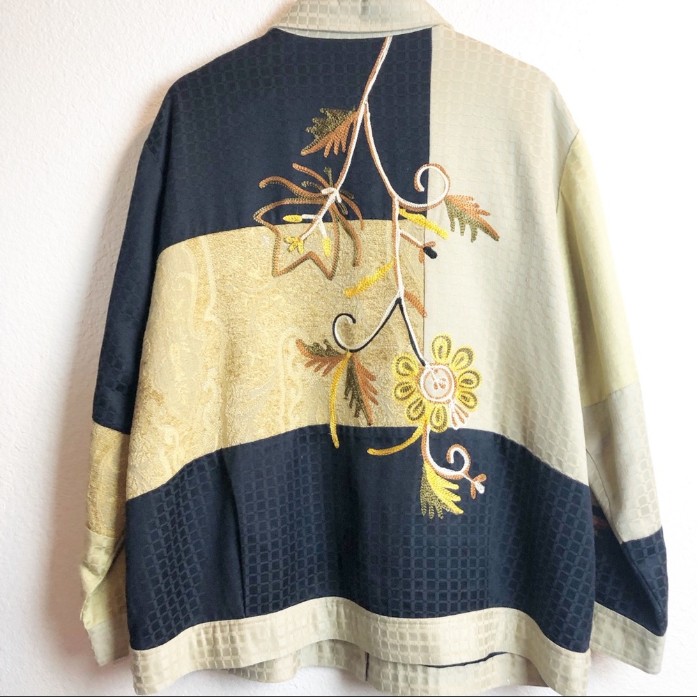 Indigo Moon women’s Jacket. Size 1X embroidered - Picture 2 of 4